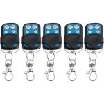 Lot de 5 4 canaux 433 mhz noir t�l�commande sans fil rf apprentissage code 1527 r�cepteur 1527 porte ...