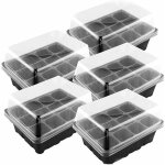 Lot de 5 bac � semis, mini serre pour semis, plateaux de culture avec couvercle, propagateur jardin pour ...