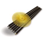 Lot de 5 cannes de ramonage noires compl�ment ou rallonge de kits chemin�es longueur 7 m�tres 51, 40 ...