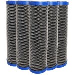 Lot de 5 cartouches 2 en 1 filtre � eau 9 pouces 3 / 4 - anti s�diments + charbon actif 5 microns filtre ...