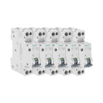 Siemens - lot de 5 disjoncteurs �lectriques phase + neutre 10a
