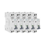 Lot de 5 disjoncteurs lectriques phase + neutre 2a - siemens