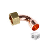 Ibp bnninger - lot de 5 douilles cuivre coud avec crou prisonnier femelle 1' -  22 mm