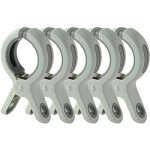 Lot de 5 grandes pinces � linge pour draps, serviettes de plage et chaises, antivent en plastique r�sistant ...