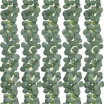 Lot de 5 guirlandes artificielles d'eucalyptus, verdure, vignes d'eucalyptus, faux brins d'eucalyptus ...
