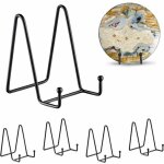 Lot de 5 porte - assiettes d'exposition, support de cadre noir en m�tal pour images, s, supports pour ...