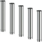 Lot de 5 tdi conduit concentrique en acier inoxydable polycombustible inox longueur 100 cm 130 - 200 ...