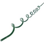 Lot 5 tuteurs spirales en acier vert 1, 8m werka pro