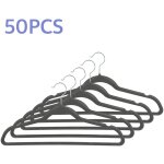 Lot de 50 cintres en velours, cintres antidérapants pour vêtements, avec crochet rotatif pour chemises ... Lot de 50 cintres en velours, cintres antidérapants pour vêtements, avec crochet rotatif pour chemises ...