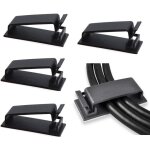 Lot de 50 clips de gestion de c�bles auto - adh�sifs (noir), organisateurs de c�bles, clips de fil, support ...