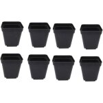 Lot de 50 seaux de semis noirs ? jardini�res carr�es en plastique ? petites jardini�res d'int�rieur et ...