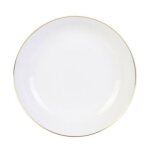 Lot de 6 assiettes creuses 'liser�' 21cm blanc