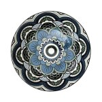 Lot de 6 assiettes creuses 'mandala' 20cm bleu