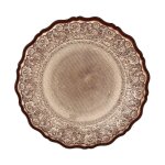 Lot de 6 assiettes  dessert 'mirage' 21cm rose