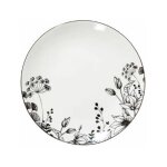 Secret de gourmet - lot de 6 assiettes � dessert 'white floral' 20cm blanc