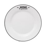 Secret de gourmet - lot de 6 assiettes plates 'bistrot' 26cm blanc
