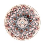 Lot de 6 assiettes plates 'mandala' 26cm orange