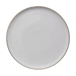 Lot de 6 assiettes plates rondes 27cm en porcelaine blanche ? contact alimentaire ? poids 0, 81kg pour ...