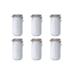 Lot de 6 bocaux en verre 1. 5l le parfait 900508