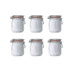 Le parfait - lot de 6 bocaux en verre 750ml 900506