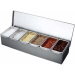 Lot de 6 bo�tes assaisonnement box set, bo�te d'assaisonnement en acier inoxydable pots � �pices cuisine ...