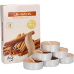 Lot de 6 bougies chauffe - plat parfum�es cinnamon - dur�e de combustion : 4 heures - kotarbau