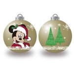 Lot de 6 boules de nol dores 8cm - mickey