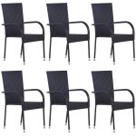 Maison chic - lot de 6 chaises de jardin empilables chaises d'ext�rieur fauteuil de jardin r�sine tress�e ...