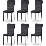 Ainpecca - jymtom lot de 6 chaises jymtom noires bandeau pour salle � manger - noir
