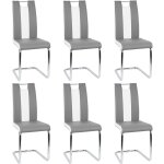 Lot de 6 chaise de salle � manger chaises de maison en forme d'arc � dossier unique pour cuisine / salle ...