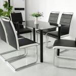 Lot de 6 chaise de salle  manger chaises de maison en forme d'arc  dossier unique pour cuisine / salle ...