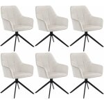 Woltu - lot de 6 chaises de salle � manger pivoter � 360� en velours + m�tal, 45 x 41 x 86cm, chaise ...