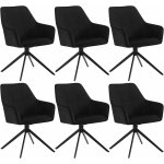 Woltu - lot de 6 chaises de salle � manger pivoter � 360� en velours + m�tal, 45 x 41 x 86cm, chaise ...