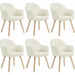 Lot de 6 chaises de salle � manger en velours c�tel� + bois massif, chaise de cuisine 41 x 39 x 83, 5 ...