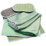 Lot de 6 chiffons bambou microfibres - nettoyer et lustrer toutes les surfaces lisses et fragiles - vitre, ...