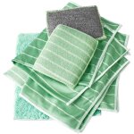 Lot de 6 chiffon bambou microfibre pour vitres miroirs carreaux carrosserie microfibre bambou vitre m�nage ...