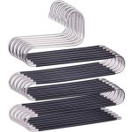 Lot de 6 cintres antid�rapants en forme de s en acier inoxydable pour pantalons, jeans, �charpes, pantalons ...