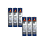 Sika - lot de 6 colles mastic marine flex 291i - blanc - 300ml