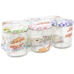 Lot de 6 confituriers en verre 324ml avec couvercle vissable
