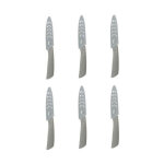 Lot de 6 couteaux office en cramique zircone - 2 x 20, 2 x 1, 5 cm - gris - livraison gratuite