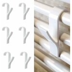 Lot de 6 crochets porte - serviette pour radiateur de salle de bain, plastique crochet radiateur s�che ...