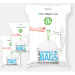 Brabantia - lot de 6 distributeurs de 40 sacs poubelles 23 / 30 l blanc code g (dont 1 offert) Brabantia - lot de 6 distributeurs de 40 sacs poubelles 23 / 30 l blanc code g (dont 1 offert)