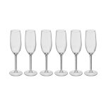 Lot de 6 fltes  champagne  volta  21cl transparent