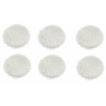 Lot de 6 galettes de chaise imitation fausse fourrure - d 32 cm - blanc - livraison gratuite