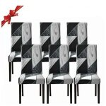 Lot de 6 housses de chaise de salle � manger, housses de chaise extensibles, housses de protection amovibles ...