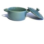 Lot de 6 mini cocottes grises double poign�e avec couvercle hobby cook