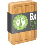 Dunedesign - lot de 6 : petite planche  dcouper bambou 22x15 planche aperitif planche bois