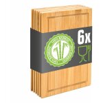 Dunedesign - lot de 6 : petite planche  dcouper bambou 22x15 planche bois planche aperitif