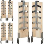 Lot de 6 planches � saumon, plaques � fumer, en bois de c�dre, 46 x 15, 5 cm, fixations inclinables en ...