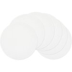 Lot de 6 sets de table ronds tress�s pour tables de salle � manger set de table lavable 15 pouces (blanc, ...